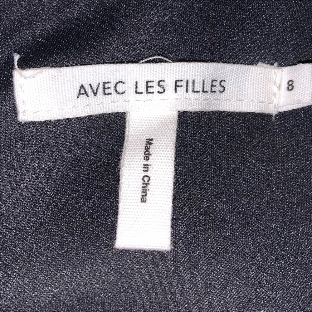 AVEC LES FILLES Black Long Sleeve Crepe Dress 8 - Picture 8 of 12